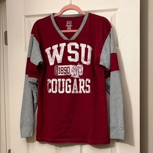 Pro Edge WSU Cougars Long Sleeve Tee - Red and Gray